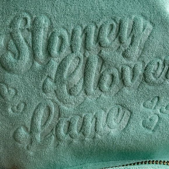 NWT stoney clover mint green terry book bag back pack - Picture 5 of 5